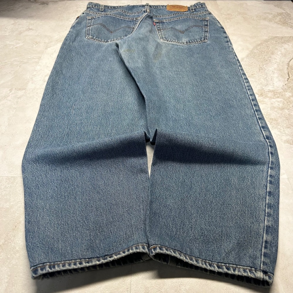Levis 560 Loose Fit Tapered Leg Jeans Blue Mens 38x34 Vintage 90s Baggy Denim
